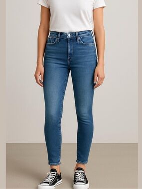 FRAME Ali High Rise Cigarette Jeans Light Wash Size 27